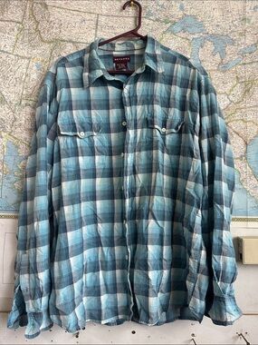Nevada Men's Teal Plaid Lightweight Shirt Jacket